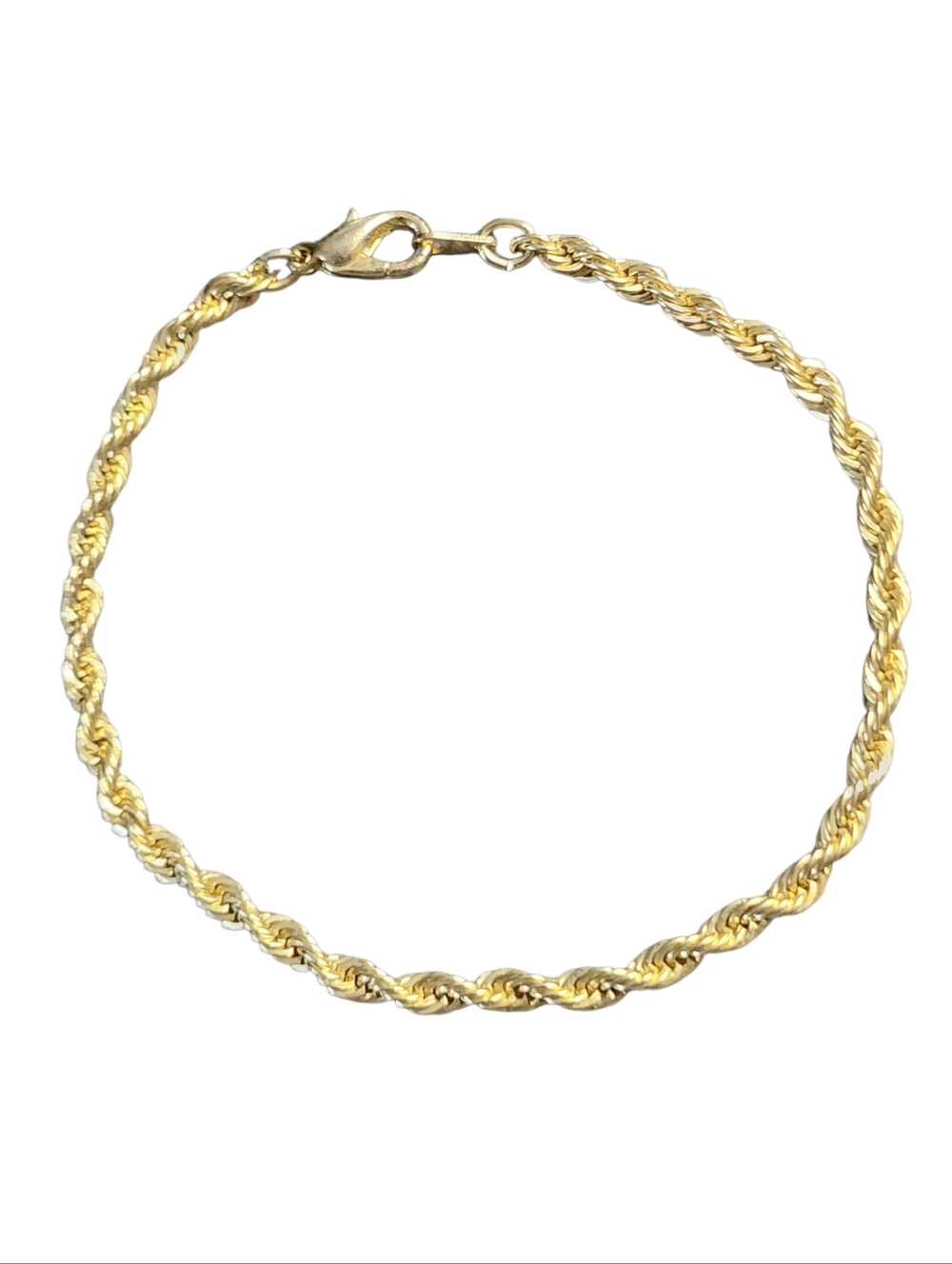 Goldtone Twisted Rope Chain Bracelet